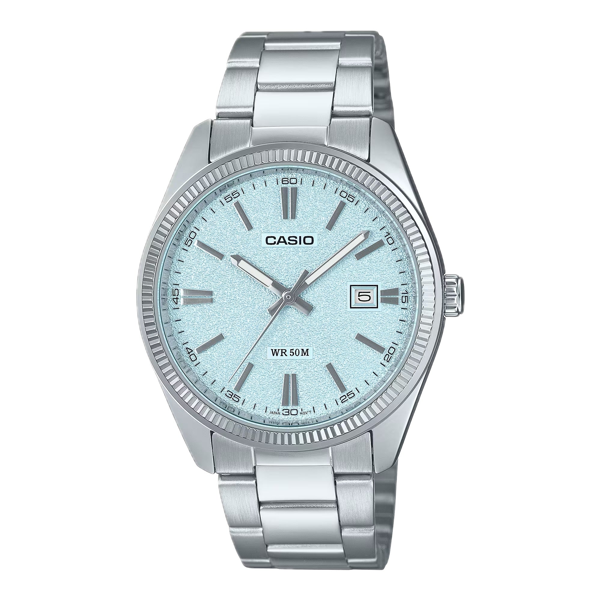 Casio Men Blue _Dial Stainless Steel Bracelet Watch - MTP-1302DA-2A2VDF