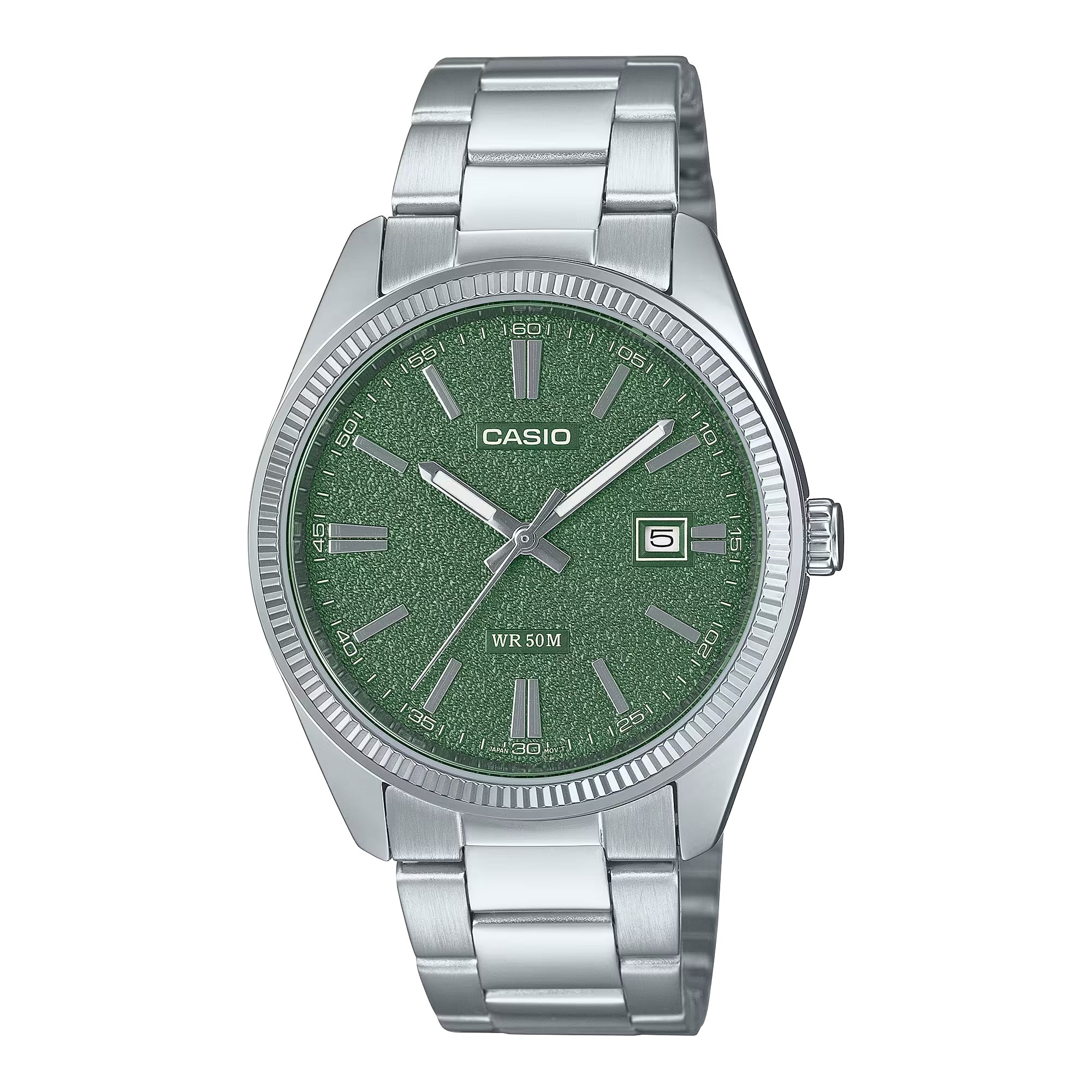 Casio Men Stainless Steel Analog Watch with Green Dial - MTP-1302DA-3AVDF