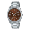 Casio Men Stainless Steel Analog Watch Brown Dial - MTP-1302DD-5AVDF
