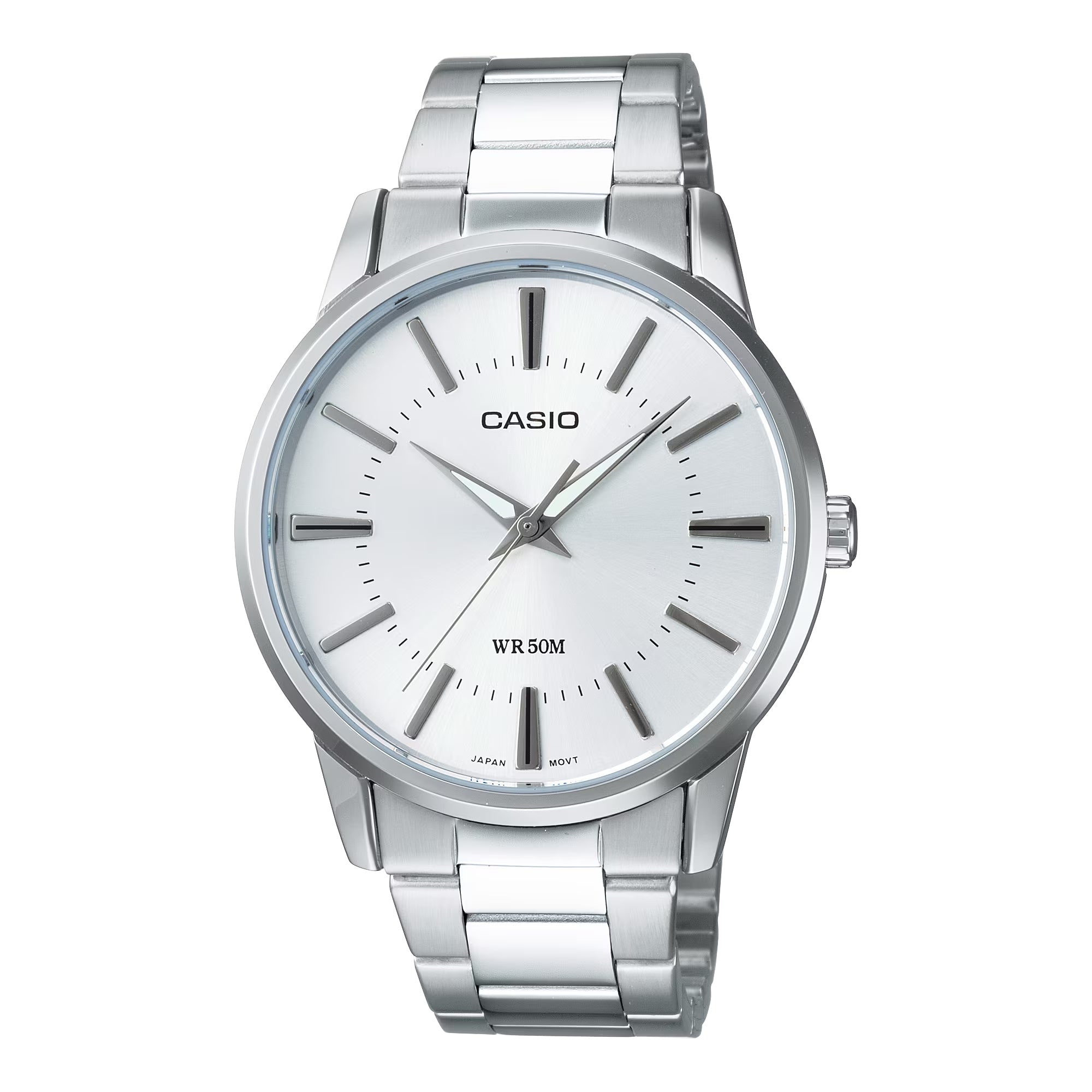 Casio Men Classic Silver Dial Stainless Steel Bracelet Watch - MTP-1303D-7AV