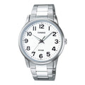 Casio Men Classic White Face Analog Watch with Steel Bracelet - MTP-1303D-7BV