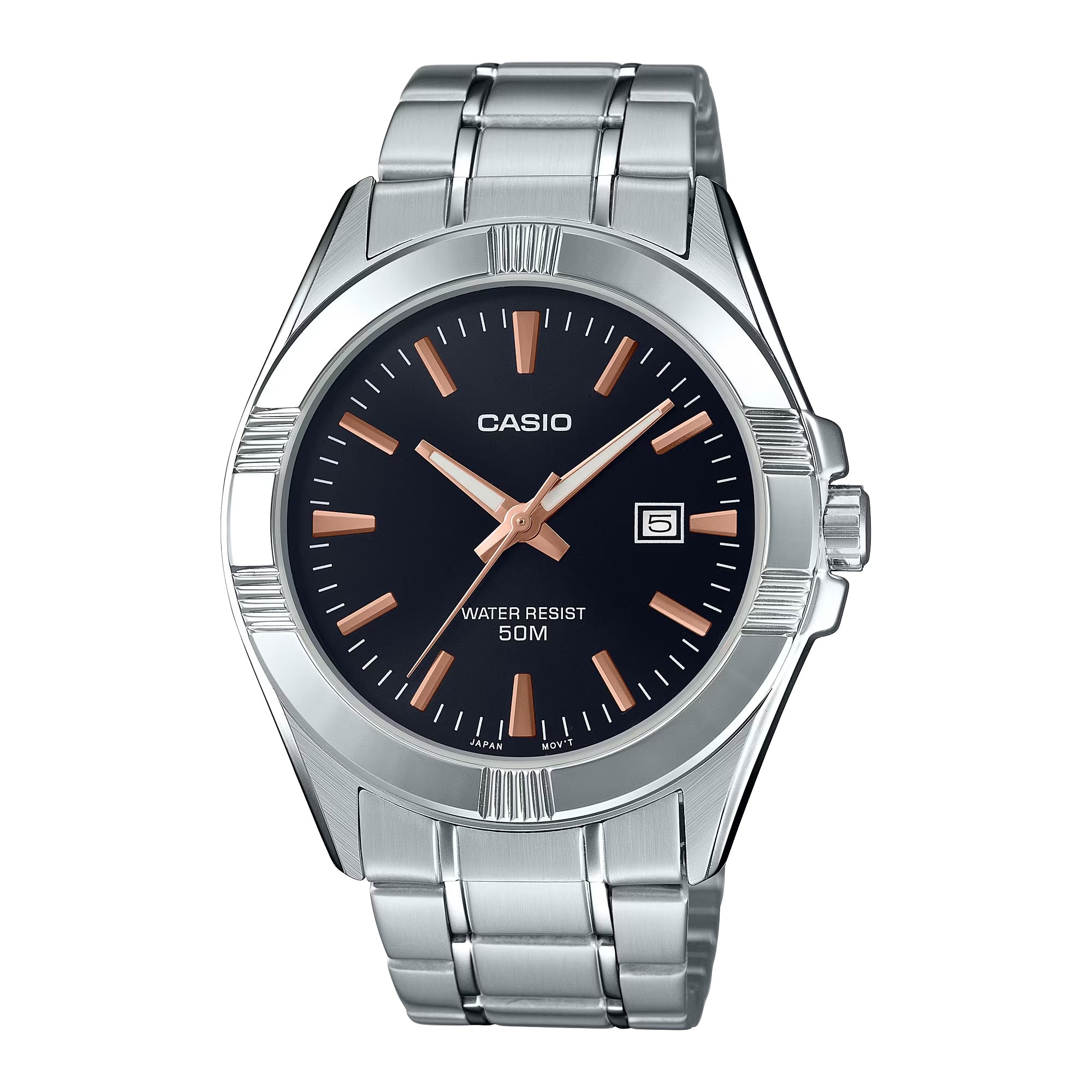 Casio Men Stainless Steel Analog Watch Black Dial - MTP-1308D-1A2V