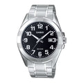 Casio Men Black Dial Analog Watch with Stainless Steel Bracelet - MTP-1308D-1BV