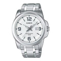 Casio Men White Dial Stainless Steel Bracelet Watch - MTP-1314D-7AV