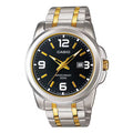 Casio Men Two Tone Black Dial Analog Watch - MTP-1314SG-1AV