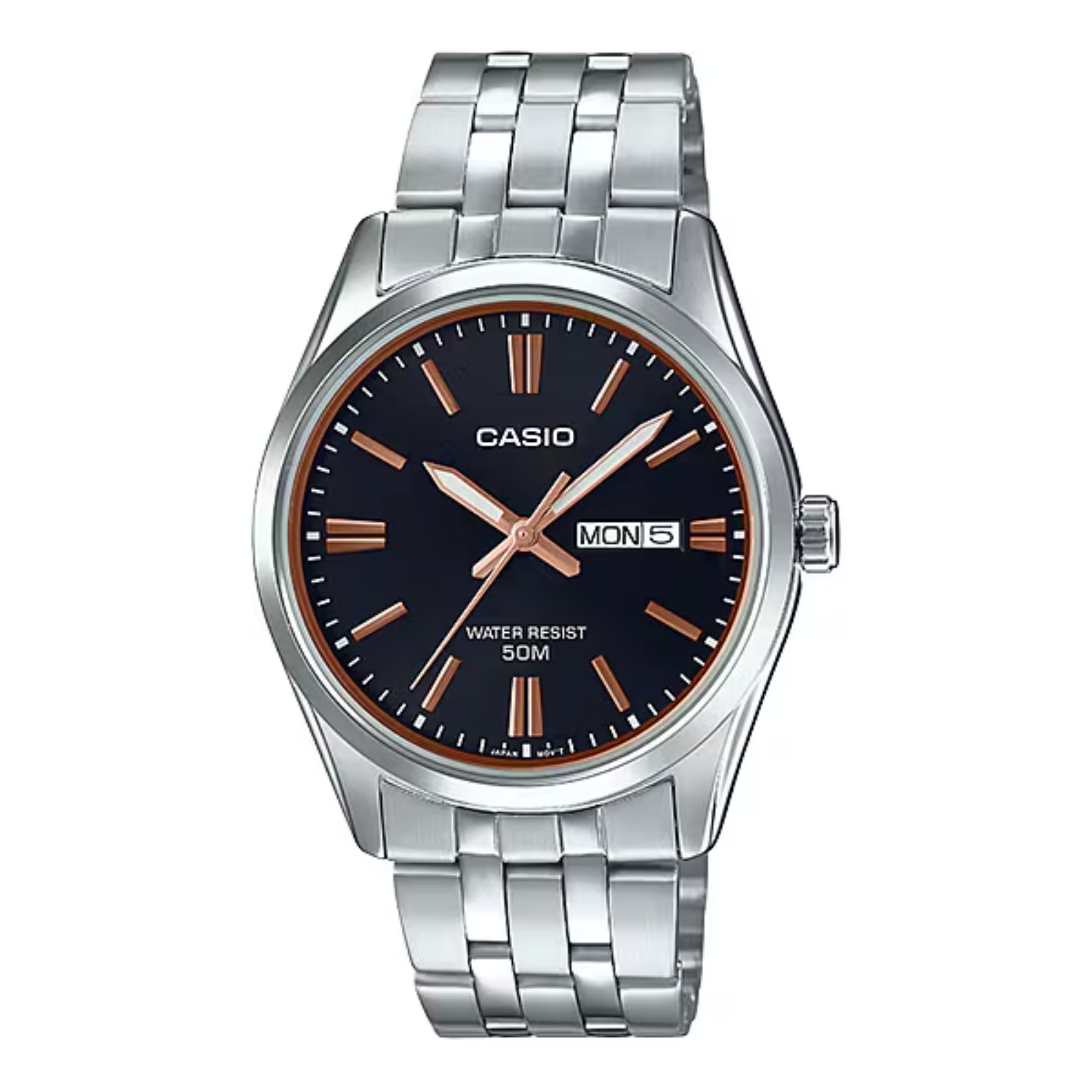 Casio Men Stainless Steel Analog Watch Black Dial - MTP-1335D-1A2V