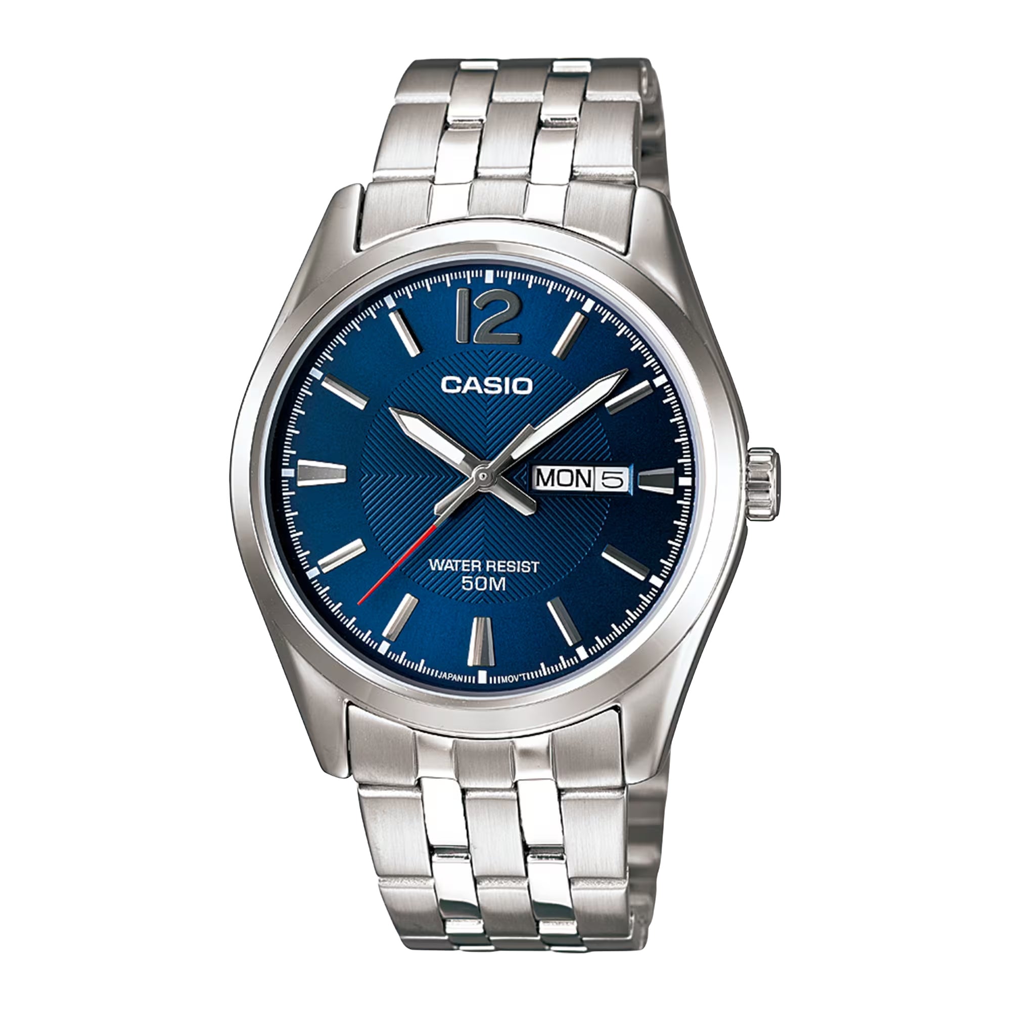 Casio Men Blue Dial Stainless Steel Analog Watch  - MTP-1335D-2AV