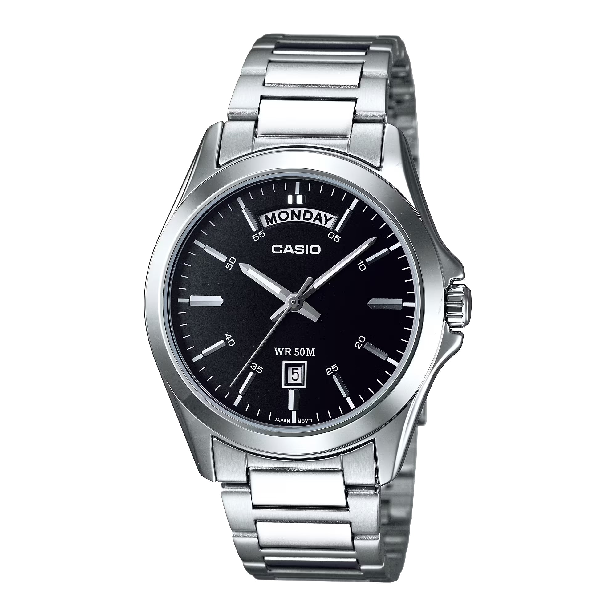 Casio Men Classic Black Dial Stainless Steel Watch - MTP-1370D-1A1VDF