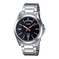 Casio Men Black Dial Stainless Steel Analog Day Date Watch - MTP-1370D-1A2VDF