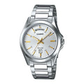 Casio Men Silver Dial Analog Watch with Stainless Steel Bracelet - MTP-1370D-7A2VDF