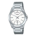 Casio Men White Dial Analog Stainless Steel Watch - MTP-1370D-7A3VDF
