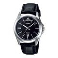 Casio Men Classic Black Dial Leather Band Day Date Watch - MTP-1370L-1AVDF