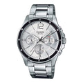 Casio Men Silver Dial Analog Watch with Stainless Steel Bracelet - MTP-1374D-7AV