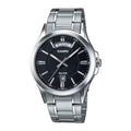 Casio Men Black Dial Analog Watch Stainless Steel Bracelet - MTP-1381D-1AVDF