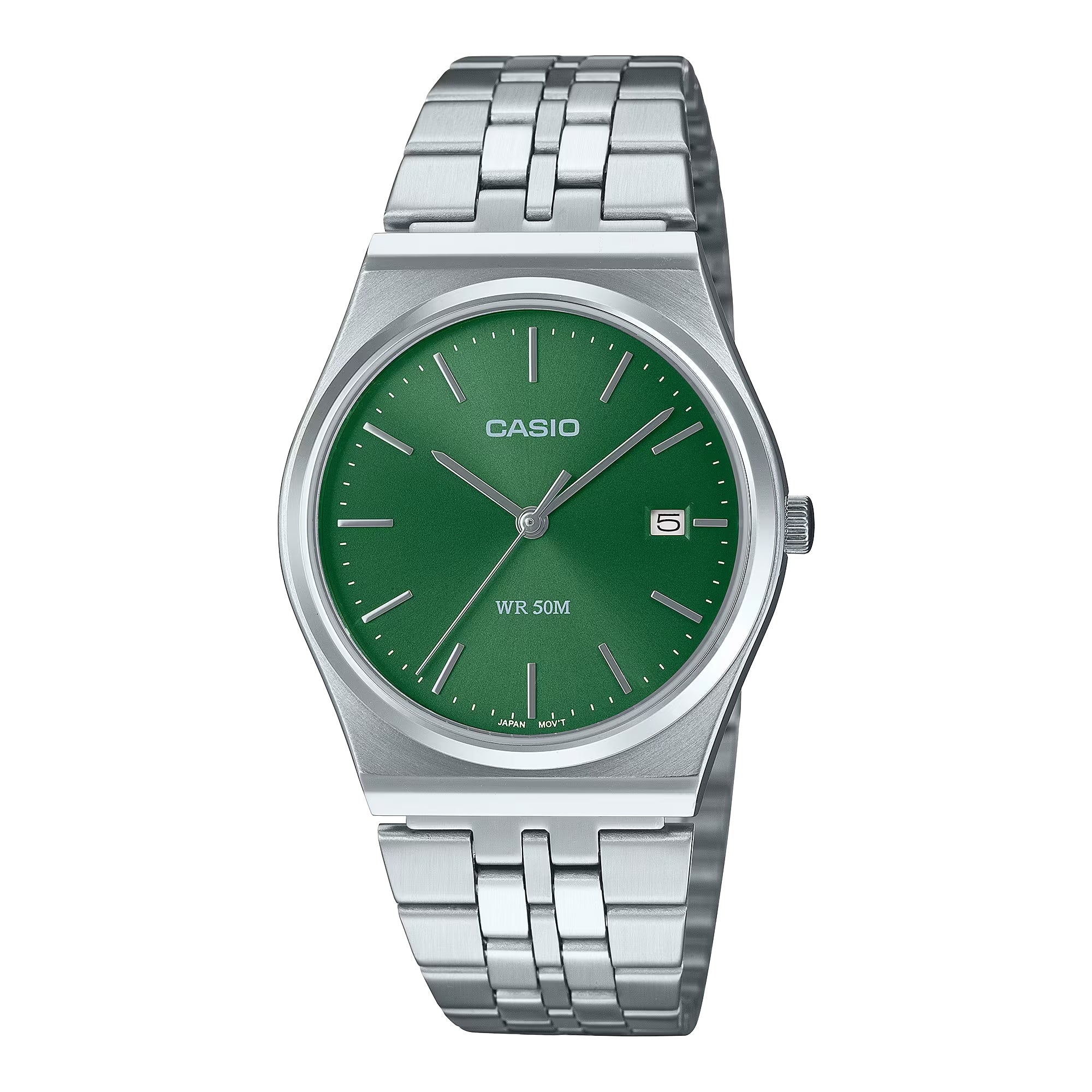 Casio Men Stainless Steel Watch with Green Dial - MTP-B145D-3AVDF