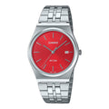 Casio Men Stainless Steel Watch with Red Dial - MTP-B145D-4A2VDF