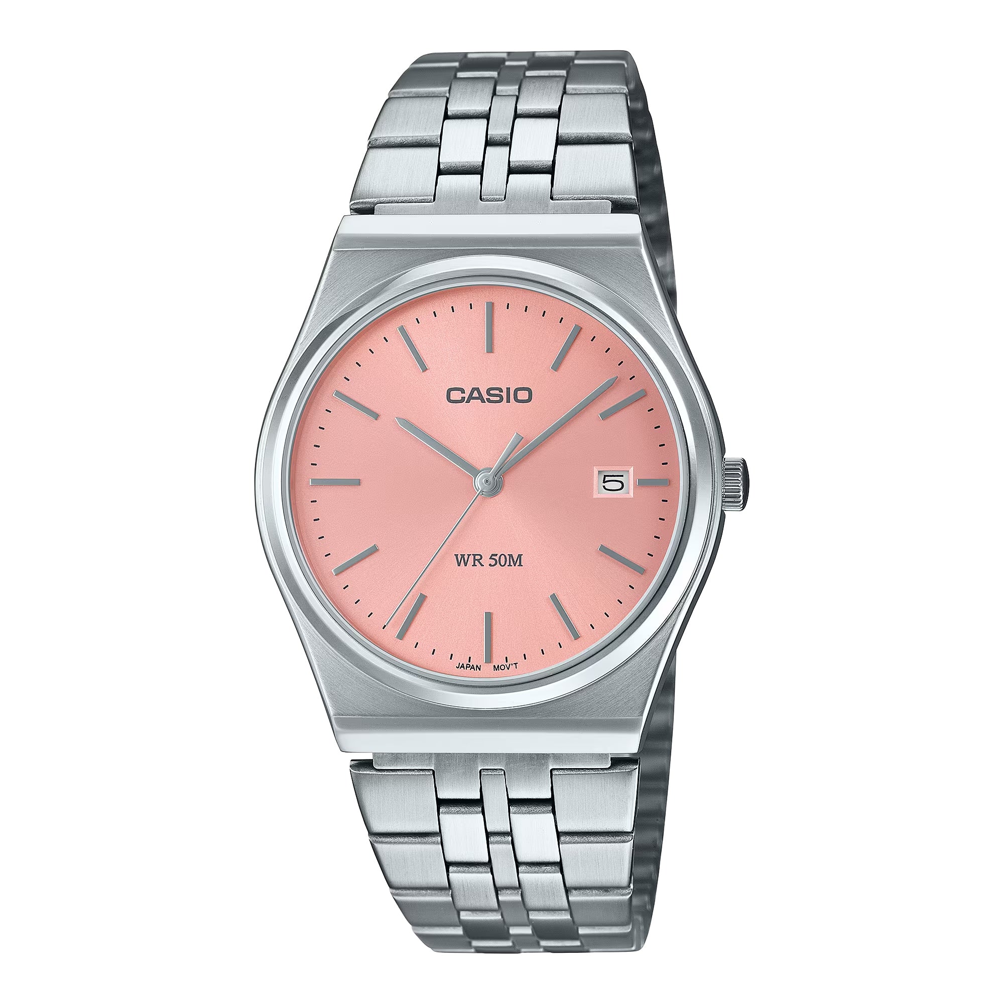 Casio Men Stainless Steel Watch with Pink Dial - MTP-B145D-4AVDF