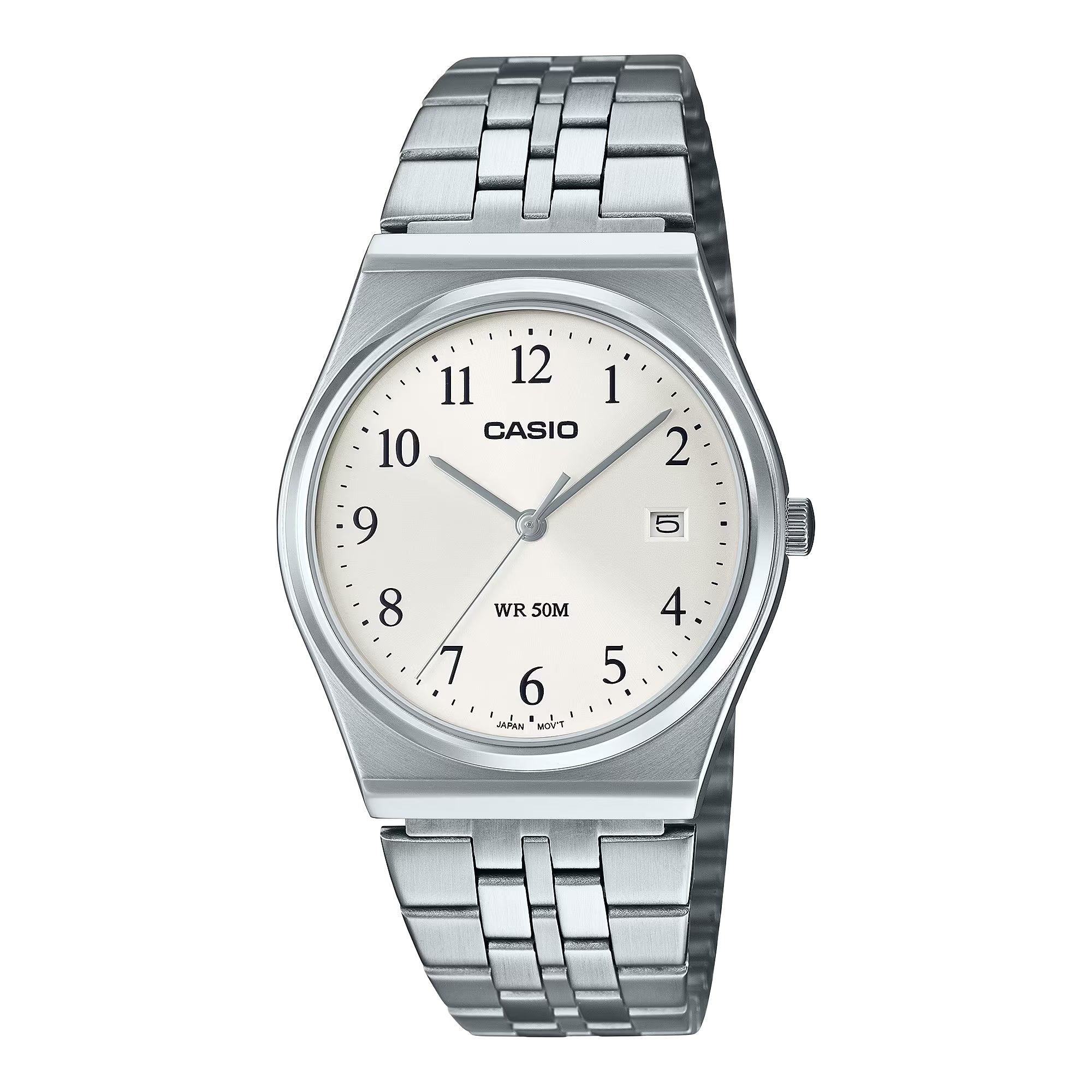 Casio Men Stainless Steel Watch with White Dial - MTP-B145D-7BVDF