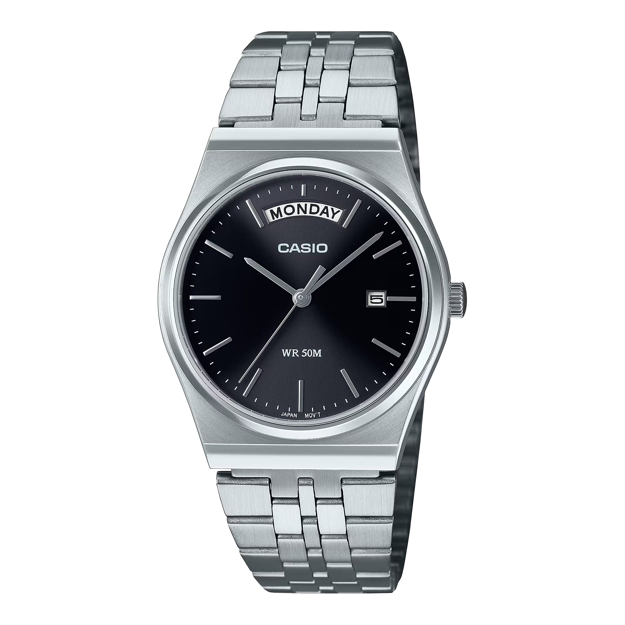 Casio Men Stainless Steel Analog Watch Black Dial - MTP-B146D-1AVDF