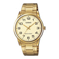 Casio Men Champagne Dial Analog Watch with Gold Tone Bracelet - MTP-V001G-9B