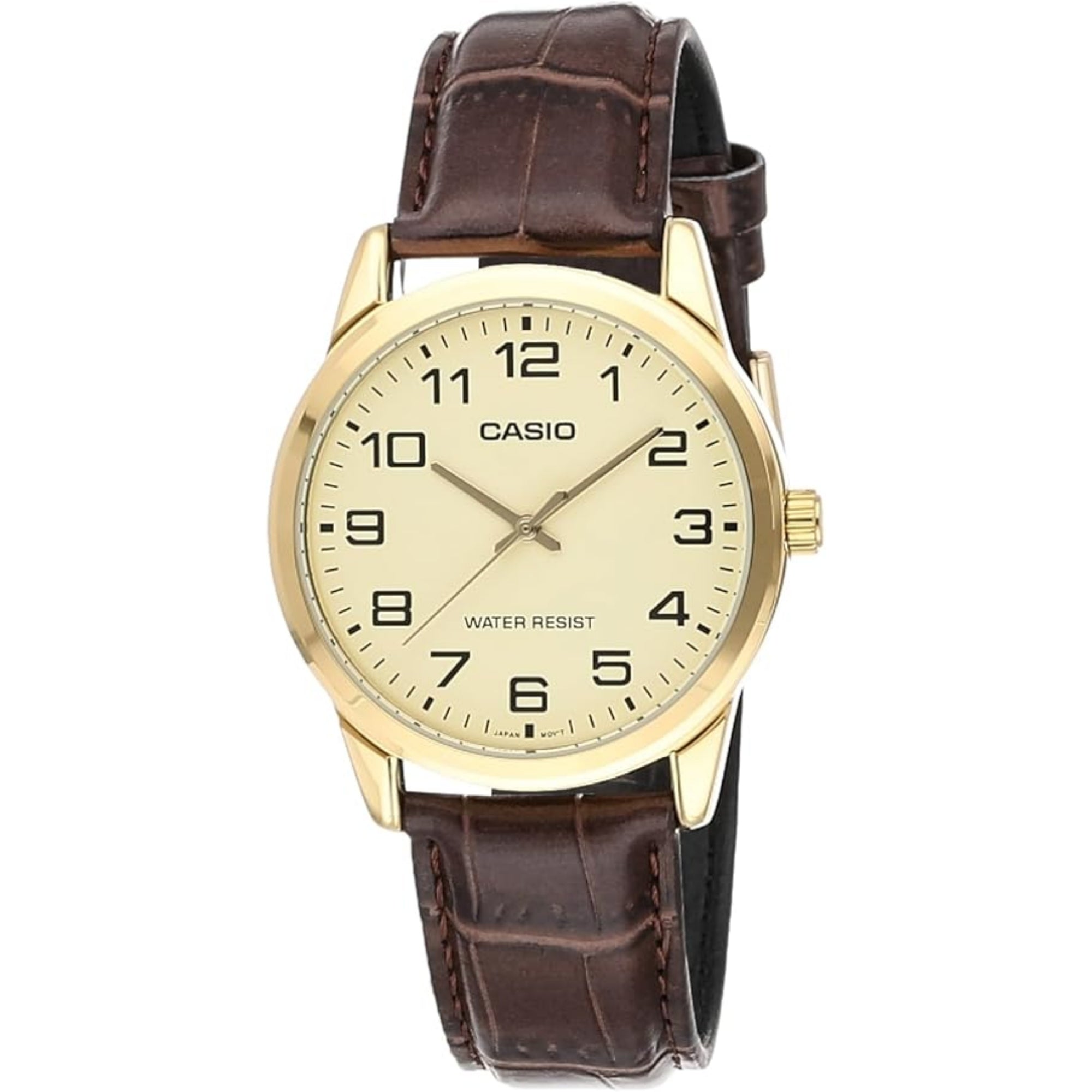 Casio Men Gold Analog Watch with Gold Dial - MTP-V001GL-9B