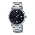 Casio Men Black Dial Stainless Steel Dress Watch - MTP-V002D-1B3