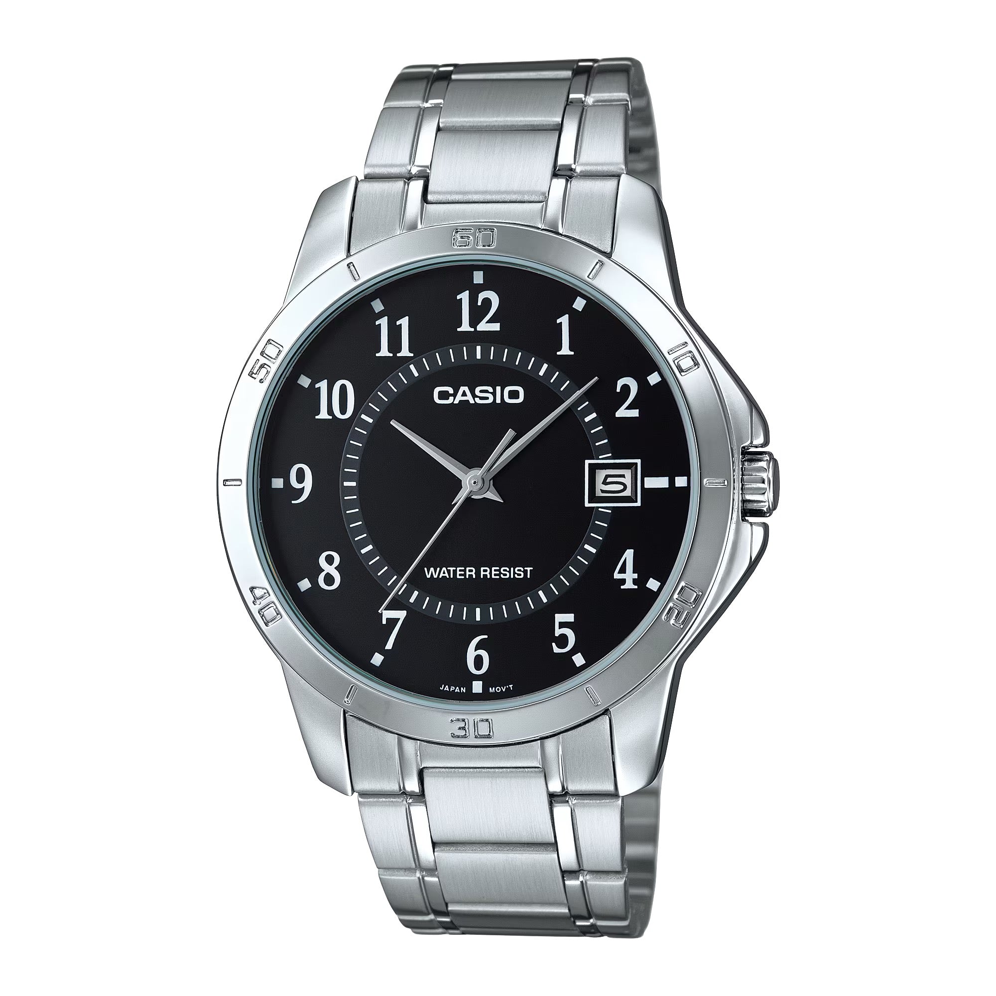 Casio Men Black Dial Stainless Steel Bracelet Watch - CasioÊMTP_V004D_1BUDF
