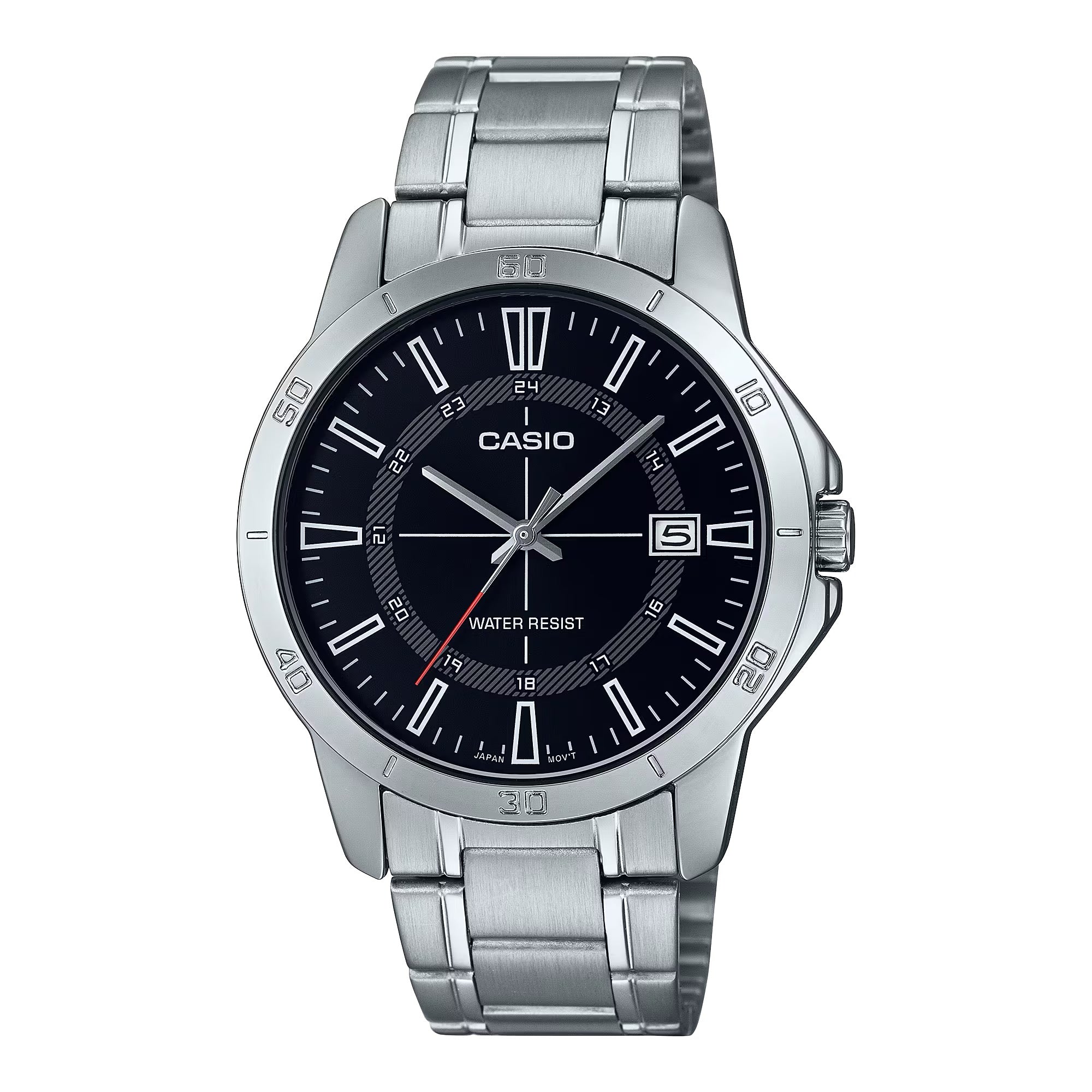 Casio Men Black Dial Stainless Steel Bracelet Watch - Casio_MTP_V004D_1CUDF