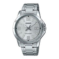 Casio Men Silver Dial Stainless Steel Bracelet Watch - LTP-V004D-7B2UDF