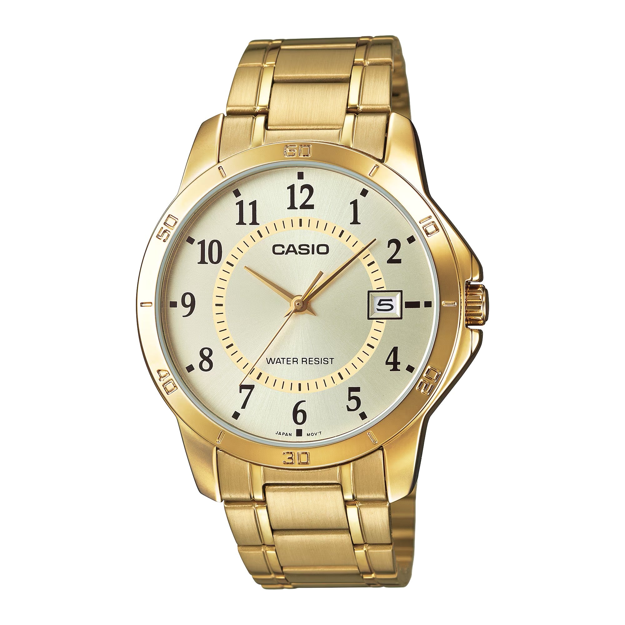 Casio Men Gold Analog Watch with Champagne Dial Ð MTP-V004G-9B