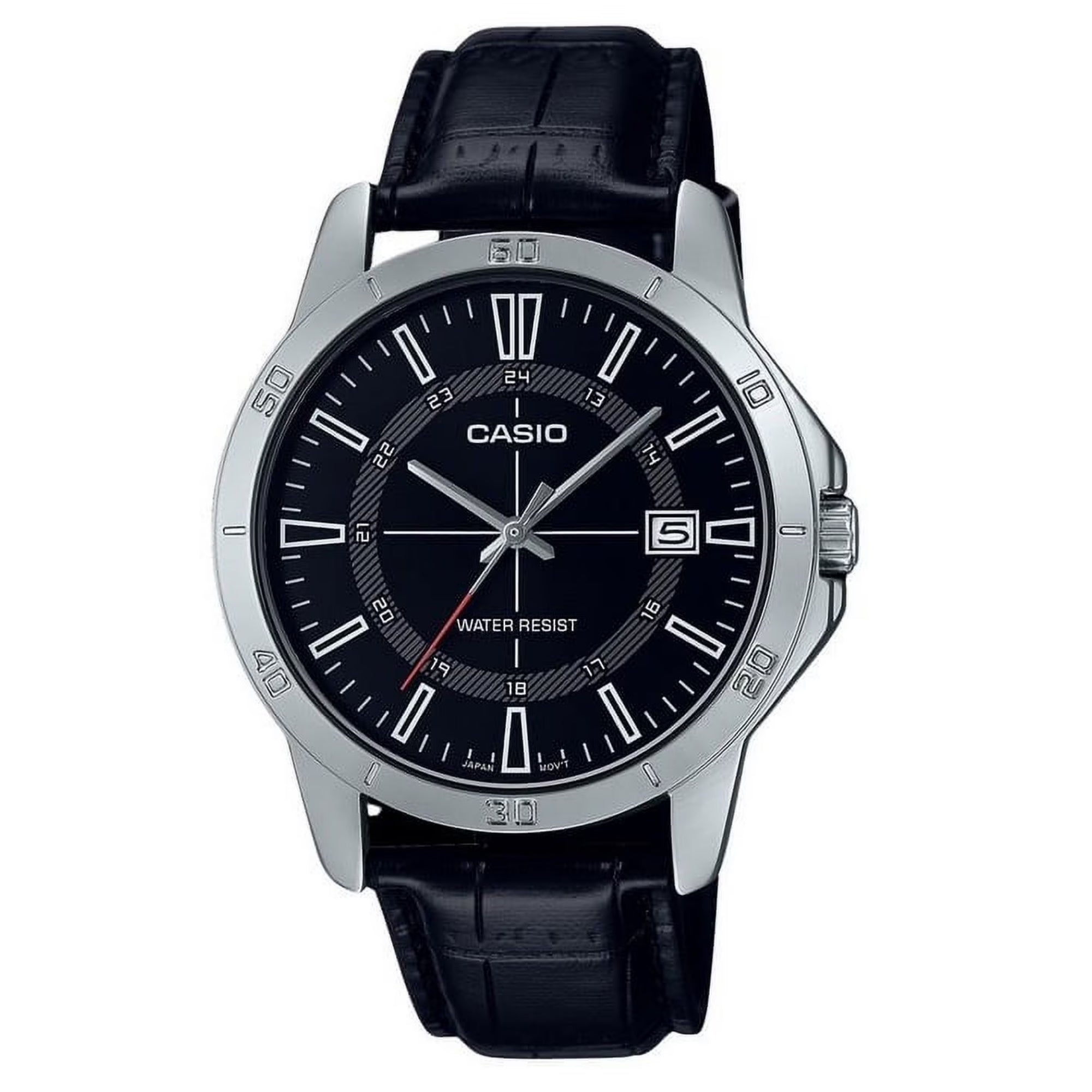 Casio Men Black Analog Watch with Black Dial - MTP-V004L-1AUDF