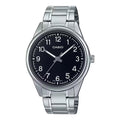 Casio Men Black Dial Analog Watch with Stainless Steel Bracelet - MTP-V005D-1B4UDF