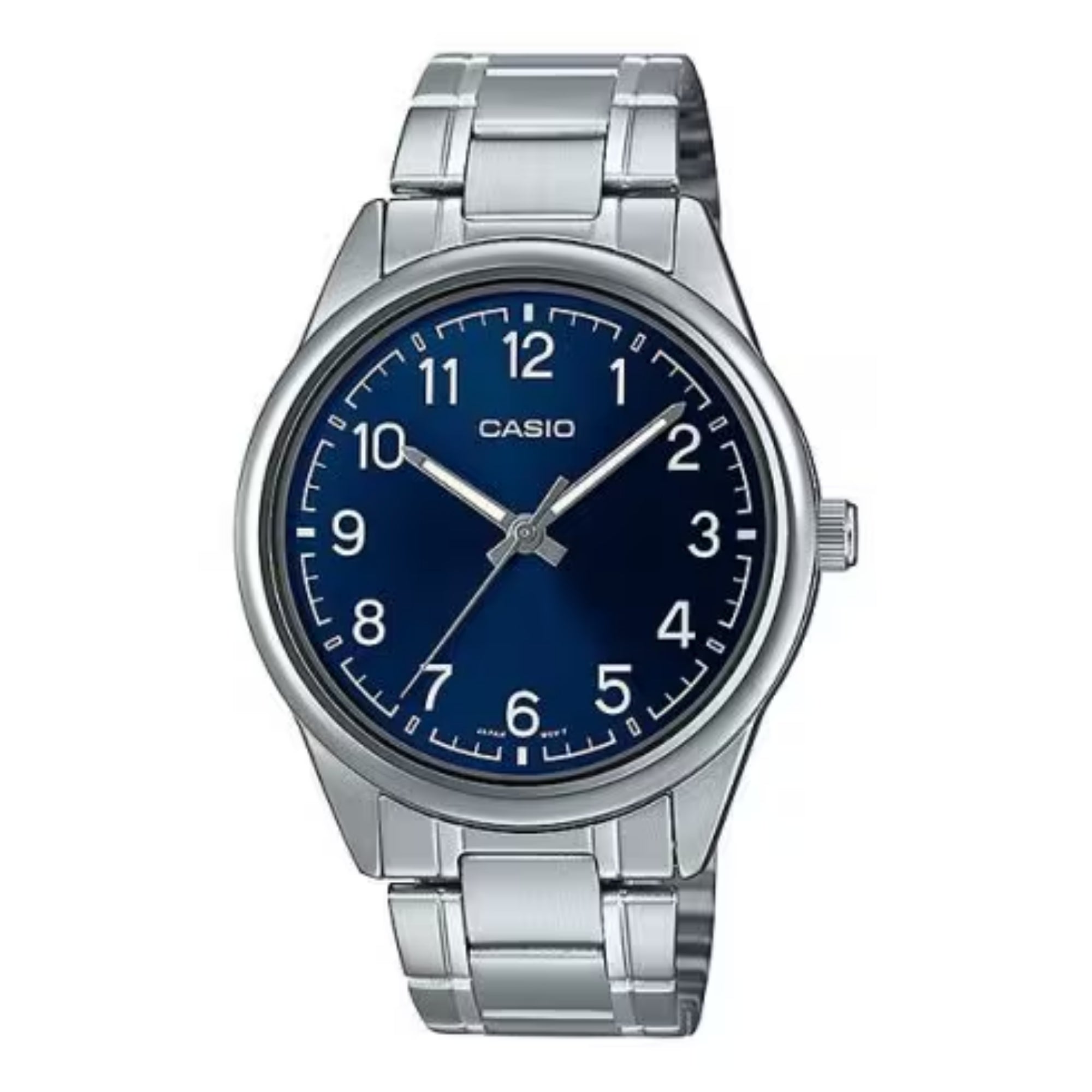 Casio Men Blue Dial Analog Watch with Stainless Steel Bracelet - MTP-V005D-2B4UDF