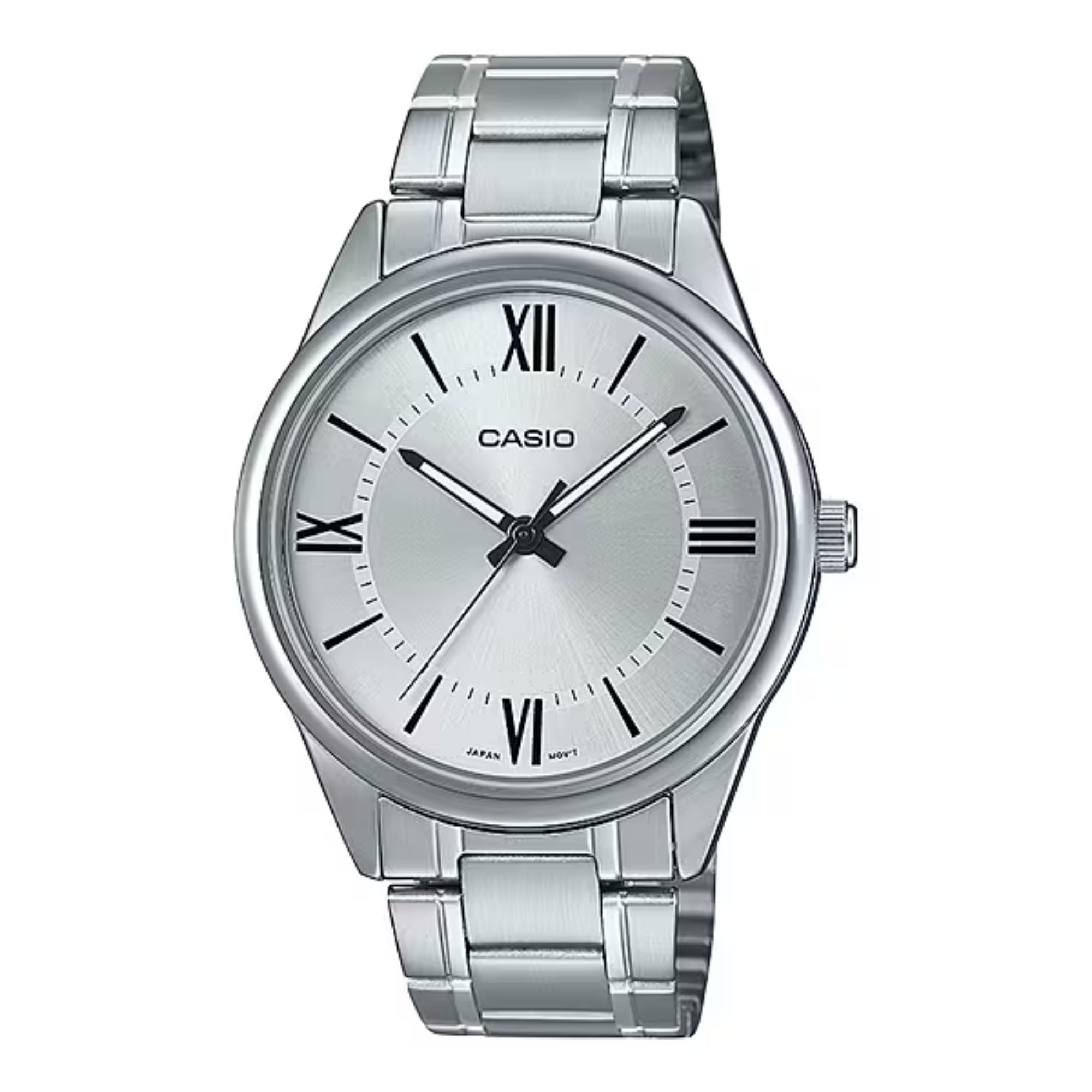 Casio Men Classic Roman Numeral Analog Watch with Steel Bracelet - MTP-V005D-7B5UDF