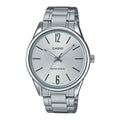 Casio Men Silver Stainless Steel Watch with White Dial - MTP-V005D-7BUDF