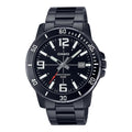 Casio Men Black Dial Stainless Steel Bracelet Watch - MTP-VD01B-1BVUDF