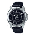 Casio Men Black Dial Leather Strap Watch - MTP-VD01L-1CVUDF