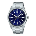 Casio Men Blue Dial Analog Watch with Stainless Steel Bracelet - MTP-VD02D-2EUDF