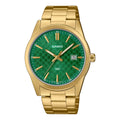 Casio Men Gold Watch with Green Dial - MTP-VD03G-3AUDF