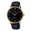 Casio Men Gold Tone Analog Watch with Black Dial - MTP-VT01GL-1B2UDF