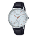 Casio Men Marble-Dial Leather Strap Watch - MTP-VT01LM-7AUDF