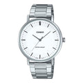 Casio Men Men White Dial Minimalist Stainless Steel Watch - MTP-VT04D-7EDF