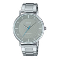 Casio Men Men Gray Dial Minimalist Stainless Steel Watch - MTP-VT04D-8EDF