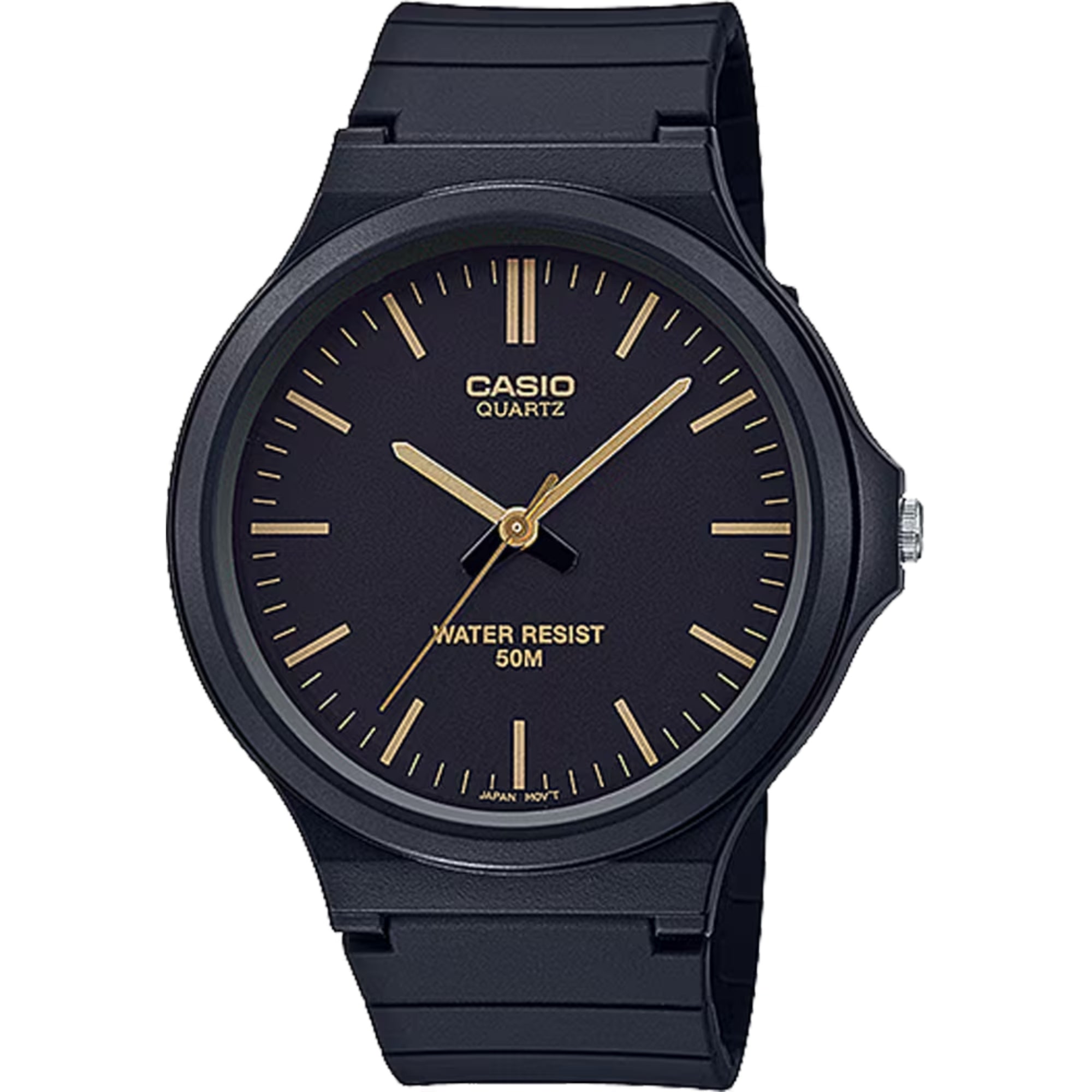 Casio Men Black Analog Watch with Black Dial - MW-240-1E2V