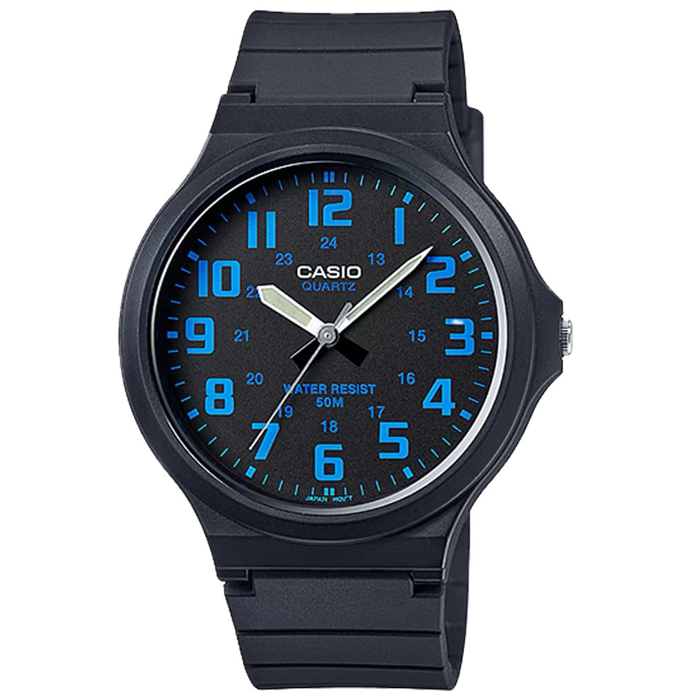 Casio Men Casual Analog Watch with Blue Dial - MW-240-2BV