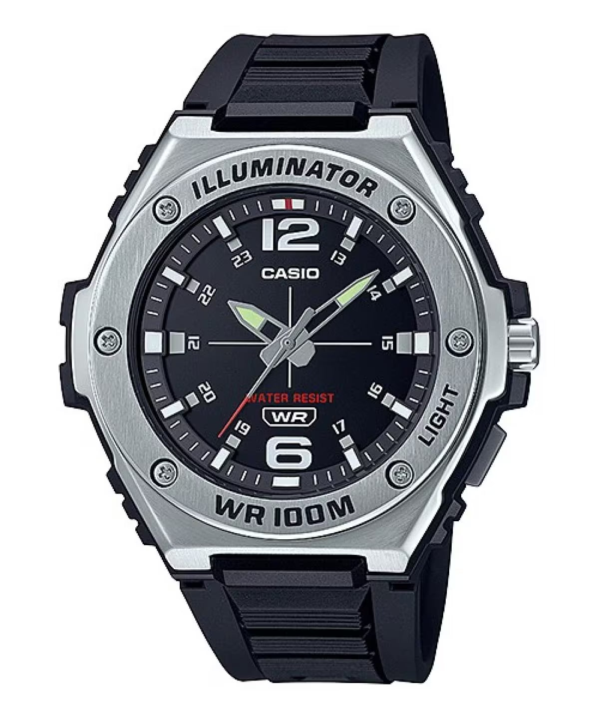 Casio Men Heavy-Duty Chronograph Watch with Black Dial - MWC-100H-1AV