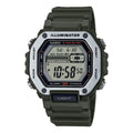 Casio Men Heavy-Duty Digital Sport Watch with Green Band - MWD-110H-3AV