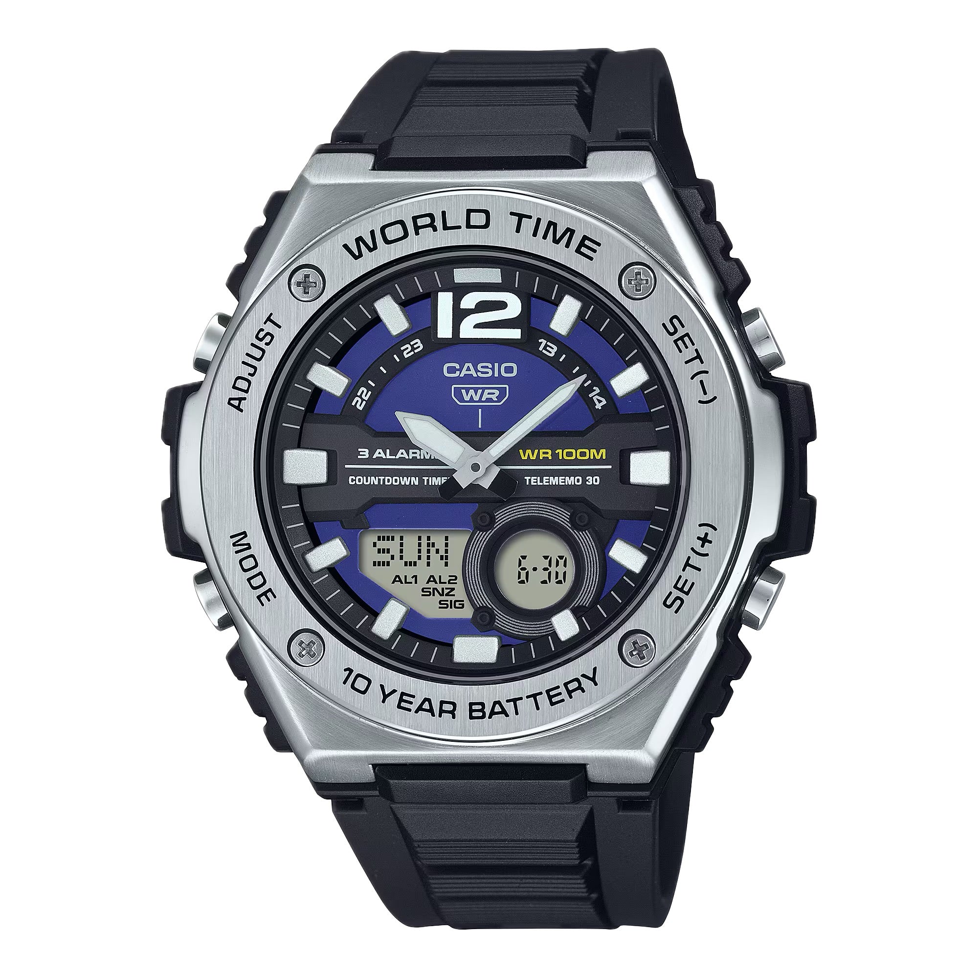 Casio Men Multi-Function Sport Watch with Blue Dial - MWQ-100-2AVCF