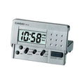 Casio Silver Compact Digital Travel Alarm Clock with Snooze Light - PQ-10D-8R
