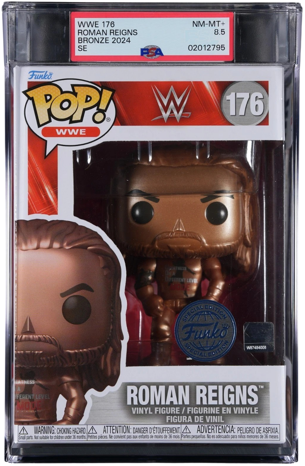 Roman Reigns WWE #176 Bronze Funko Pop! Exclusive Special Edition PSA 8.5 NM-MT+